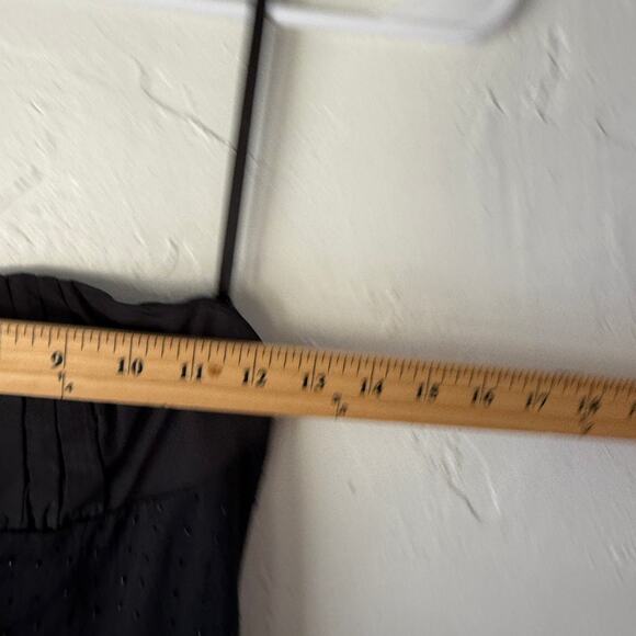 Y2K BCBGMAXAZRIA Strapless Black Dress S Pleated Beaded Waist Party Midi Silk - Picture 4 of 6